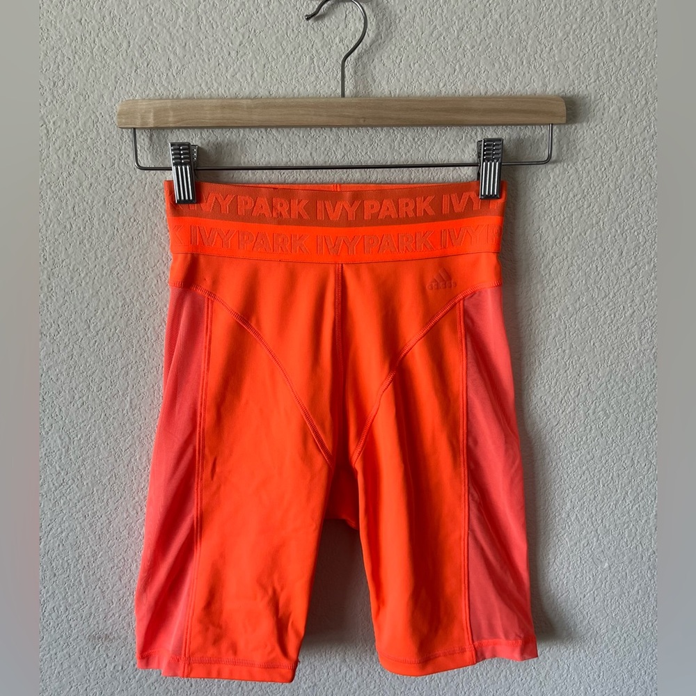 Ivy Park X Adidas Neon Orange Biker Shorts